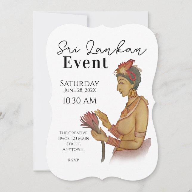 Sri Lanka Sigiri Bilder Einladung (Vorderseite)