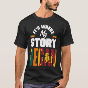 Sri Lanka Sri Lanka Flaggen an der Stelle, an der  T-Shirt