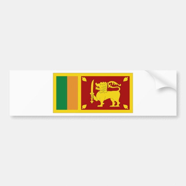 Sri Lanka Staatsflagge Autoaufkleber (Vorne)