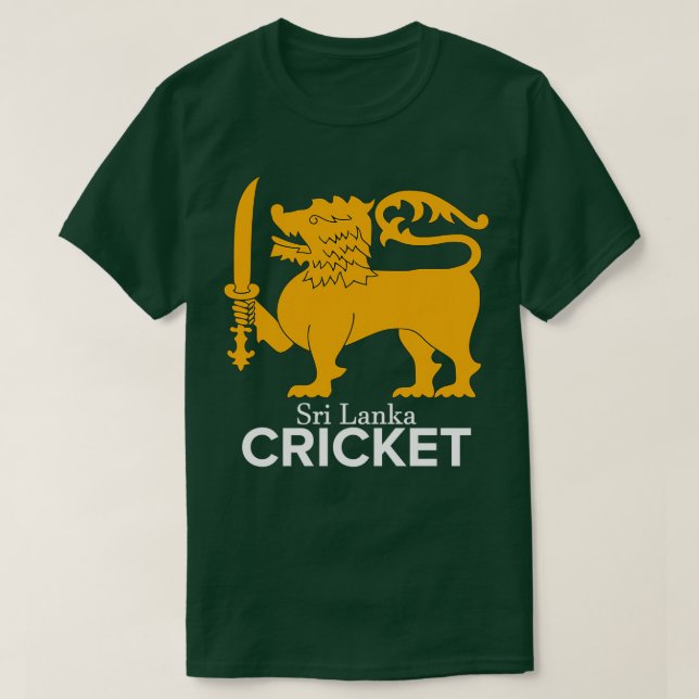 Sri Lankan Cricket Fan Desing T-Shirt (Design vorne)