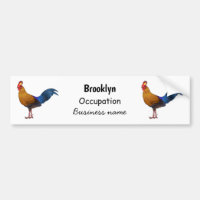 Sri Lankan junglefowl bird cartoon illustration