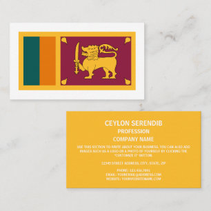 Sri Lankische Flagge, Flagge Sri Lankas Visitenkarte