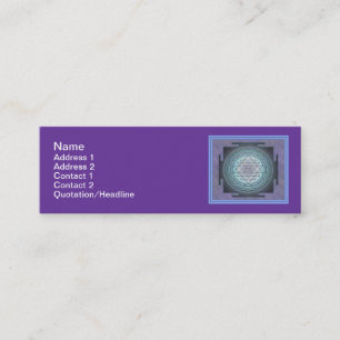 Sri Yantra5 dünnes 3"" Visitenkarte x1