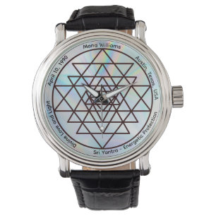 Sri Yantra – Anpassbares Schutzamulett Armbanduhr