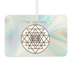 Sri Yantra – Anpassbares Schutzamulett Autolufterfrischer