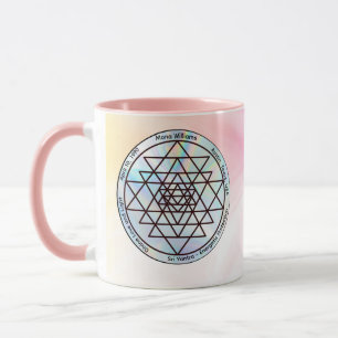 Sri Yantra – Anpassbares Schutzamulett Tasse