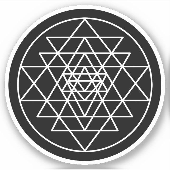 Sri Yantra Aufkleber (Vorderseite)