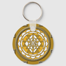 Sri Yantra Bronze Schlüsselanhänger