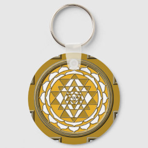 Sri Yantra Bronze Schlüsselanhänger