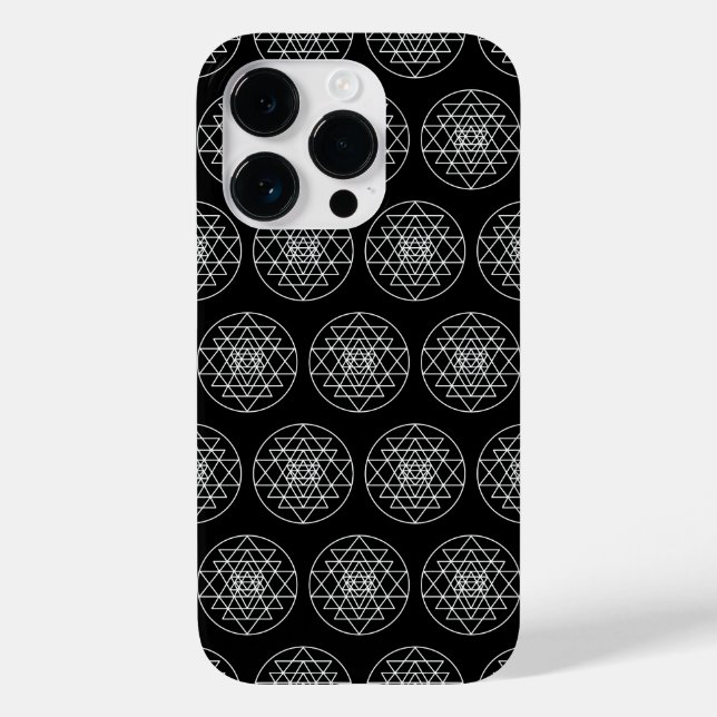 Sri Yantra Case-Mate iPhone 14 Pro Hülle (Rückseite)