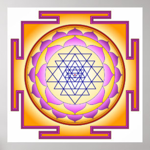 Sri Yantra Chakra Shiva Shakti Navayoni Göttin Poster