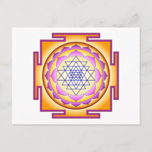Sri Yantra Chakra Shiva Shakti Navayoni Göttin Postkarte