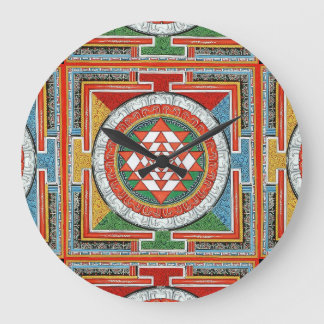 Sri Yantra Clock! Große Wanduhr