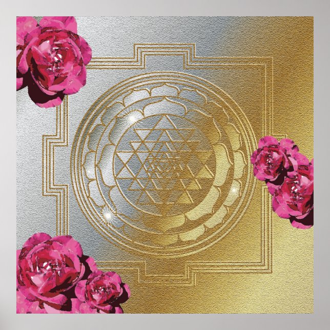 SRI YANTRA et le parfum du Rose II - Poster (Devant)