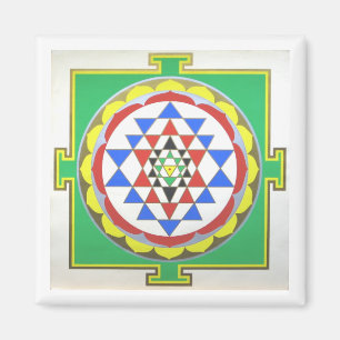 Sri Yantra - Exakte Farben Magnet