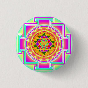 Sri Yantra Heilige Geometrie Button