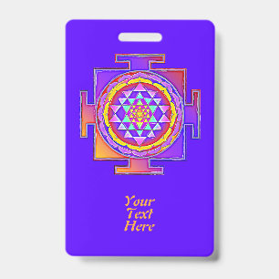 Sri Yantra - Hinduismus Symbol Design 1 Ausweis