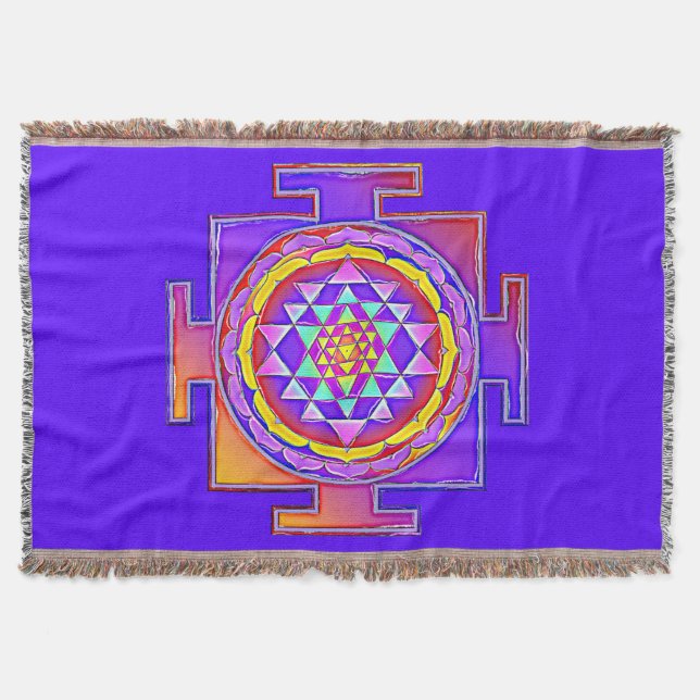 Sri Yantra - Hinduismus Symbol Design 1 Decke (Vorderseite)
