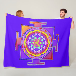 Sri Yantra - Hinduismus Symbol Design 1 Fleecedecke