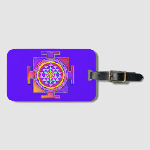 Sri Yantra - Hinduismus Symbol Design 1 Gepäckanhänger