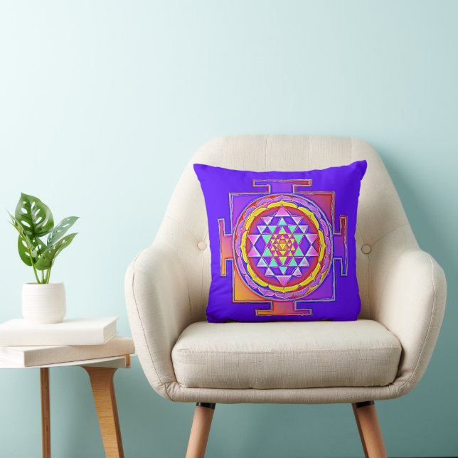 Sri Yantra - Hinduismus Symbol Design 1 Kissen (Stuhl )