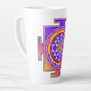 Sri Yantra - Hinduismus Symbol Design 1 Milchtasse