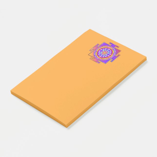 Sri Yantra - Hinduismus Symbol Design 1 Post-it Klebezettel (angewinkelt)