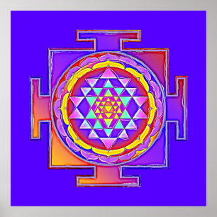 Sri Yantra - Hinduismus Symbol Design 1 Poster