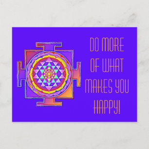 Sri Yantra - Hinduismus Symbol Design 1 Postkarte