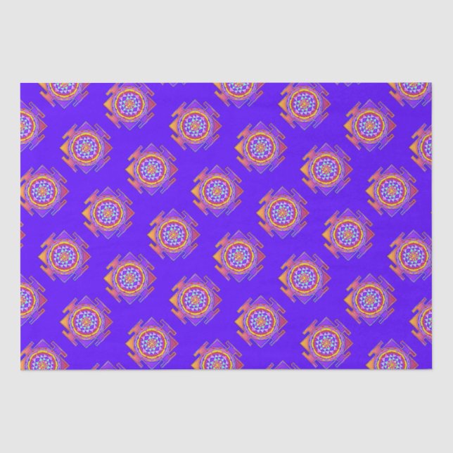 Sri Yantra - Hinduismus Symbol Design 1 Seidenpapier (Vorderseite)