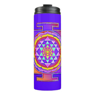 Sri Yantra - Hinduismus Symbol Design 1 Thermosbecher