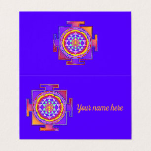 Sri Yantra - Hinduismus Symbol Design 1 Visitenkarten