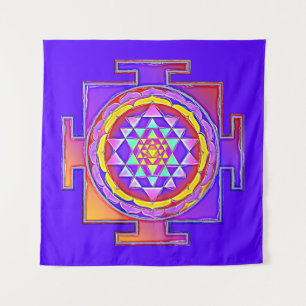 Sri Yantra - Hinduismus Symbol Design 1 Wandteppich