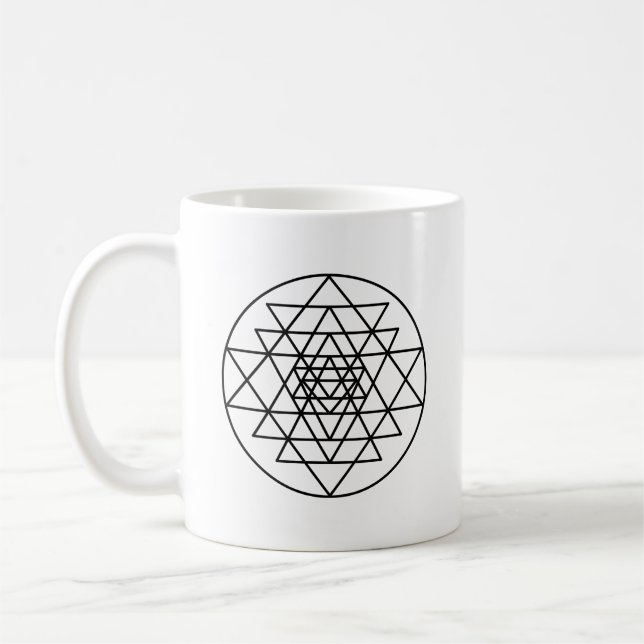 Sri Yantra Kaffeetasse (Links)