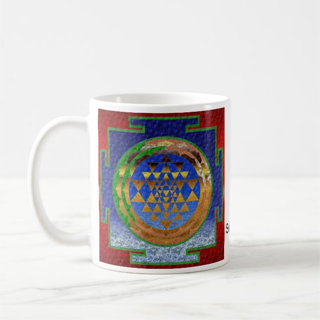 Sri Yantra Kaffeetasse (Links)