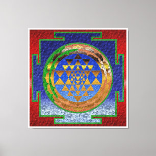 Sri Yantra Leinwanddruck