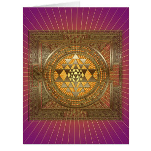 Sri Yantra Lila Sun - Grußkarte