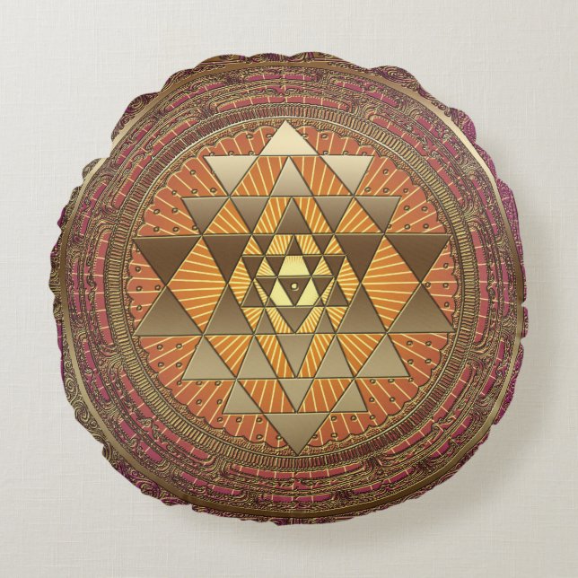 Sri Yantra Lila Sun - Kissen (Vorderseite)