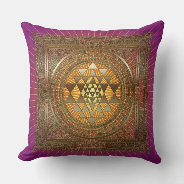 Sri Yantra Lila Sun - Kissen (Vorderseite)