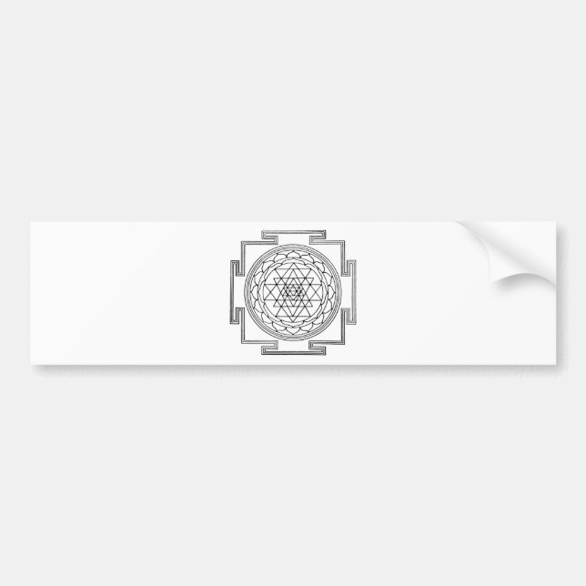 Sri Yantra Mandala Autoaufkleber (Vorne)