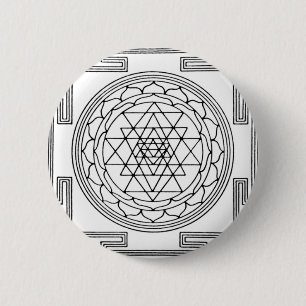 Sri Yantra Mandala Button