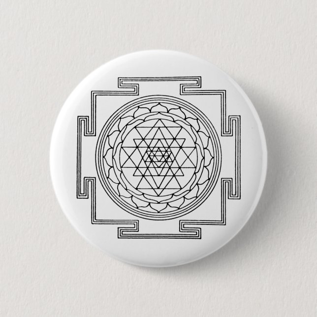 Sri Yantra Mandala Button (Vorderseite)