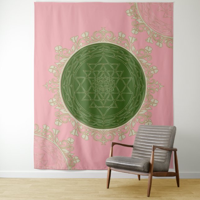 Sri Yantra Mandala - Tapestry Wandteppich (Beispiel)