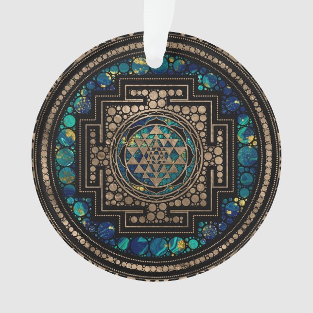Sri Yantra/marbre et or de Sri Chakra (devant)