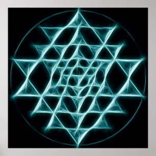 Sri Yantra - Netz des Lichtes Poster
