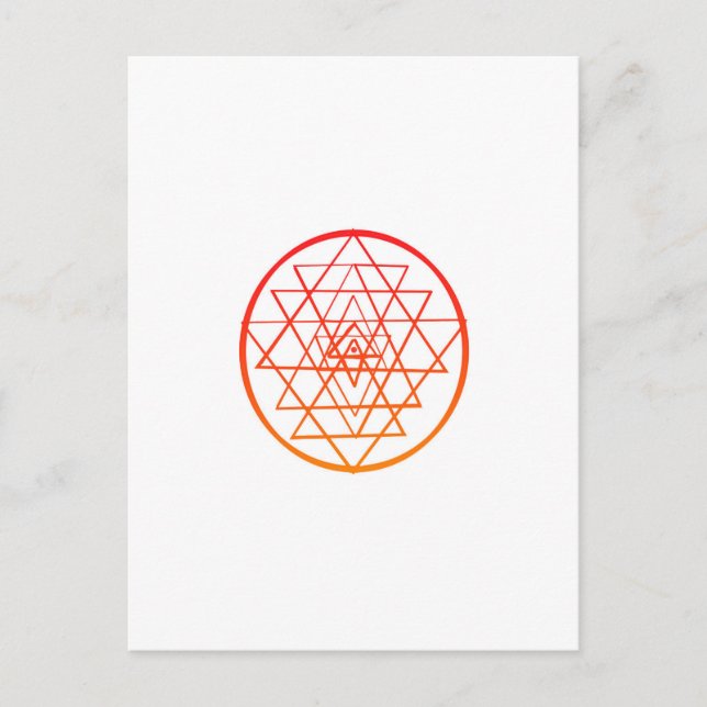 Sri Yantra Postkarte (Vorderseite)