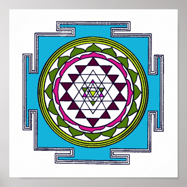 Sri Yantra Print Poster (Vorne)