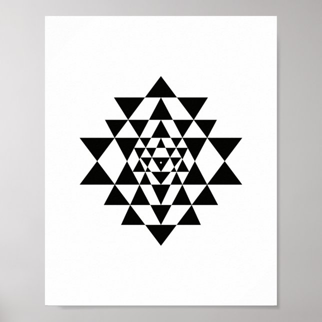 Sri Yantra Sacred Geometred Wall Art Poster (Vorne)