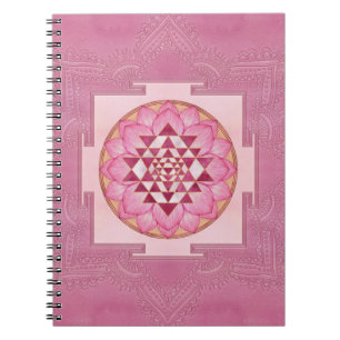Sri Yantra / Sri Chakra in Lotus Notizblock