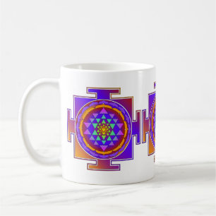 SRI YANTRA voll gefärbt + Ihre Ideen Kaffeetasse